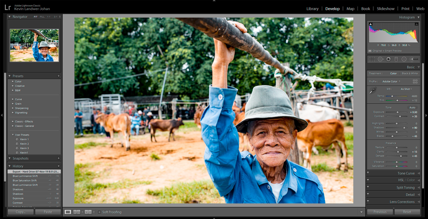 Editing RAW photos in Lightroom