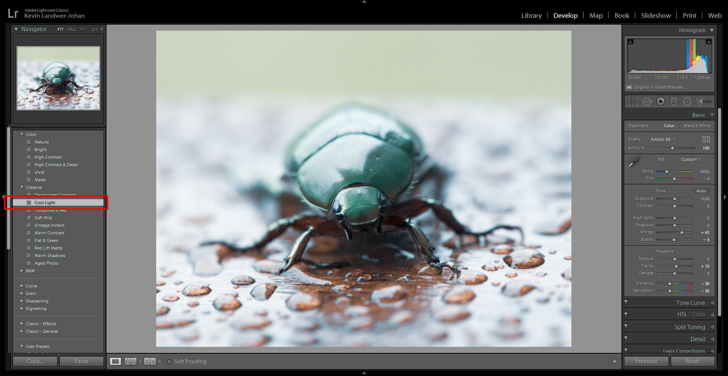 Editing RAW photos in Lightroom