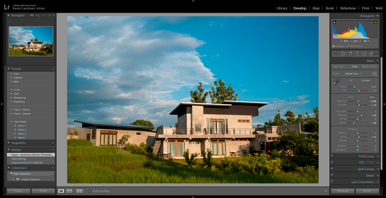 Editing RAW photos in Lightroom