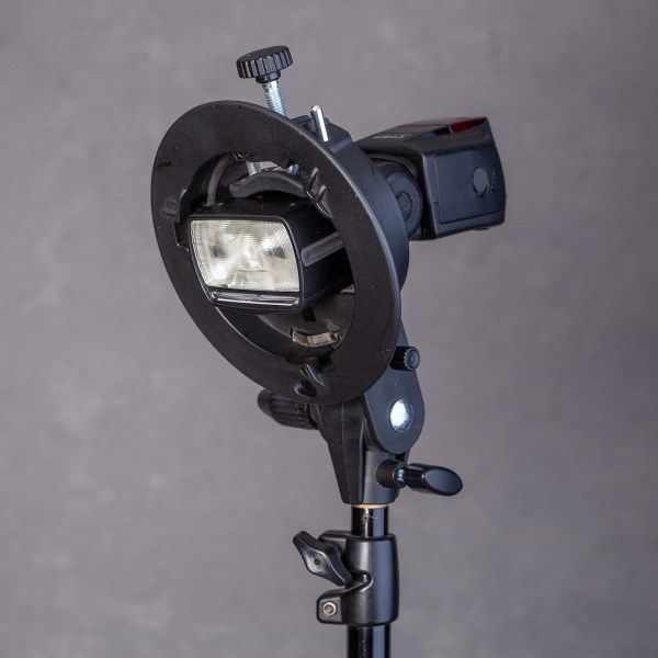 » Eye 4 Photography speedlight mounted to a flash stand