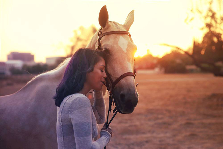 woman and horse
