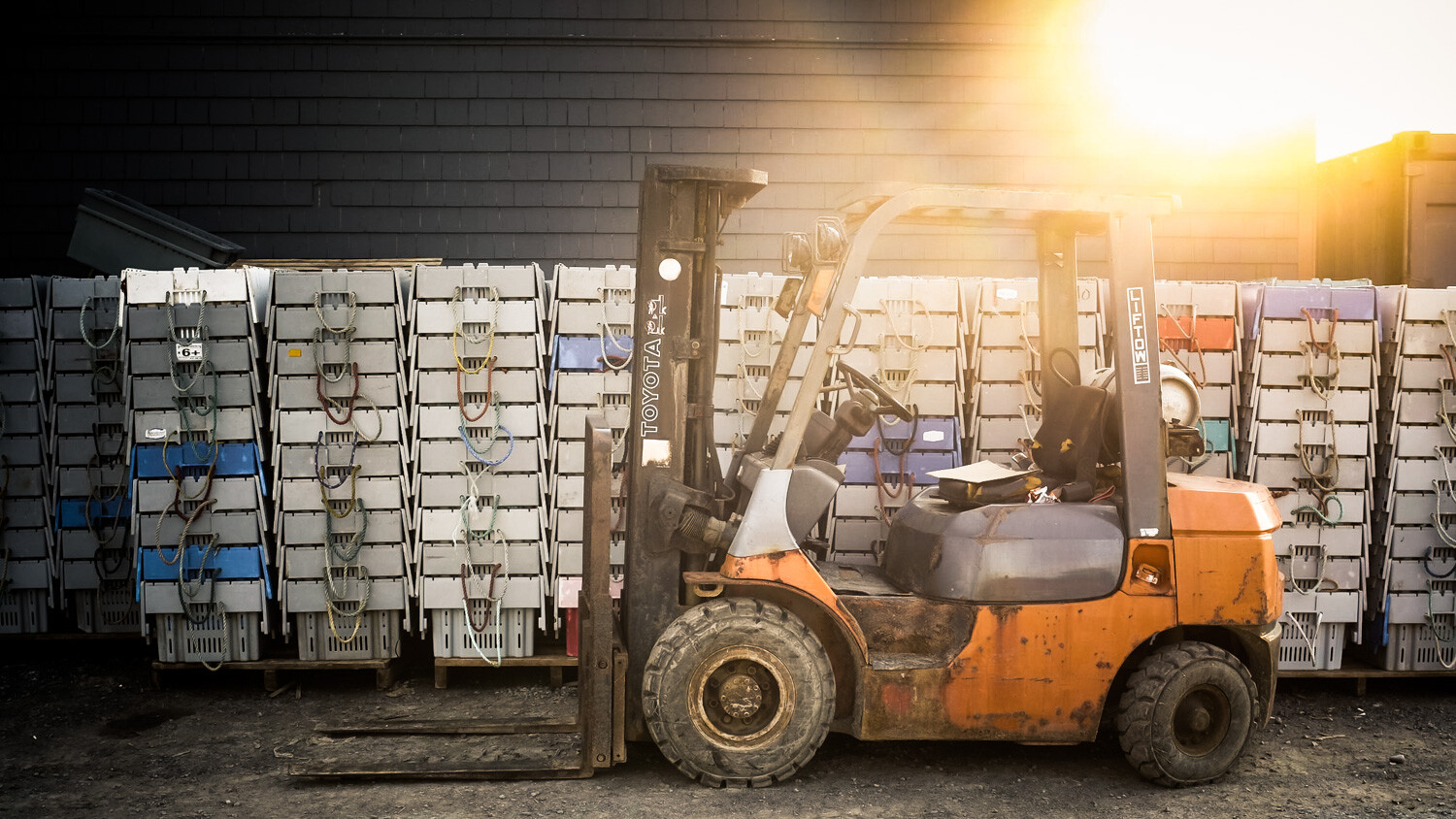 » Eye 4 Photography forklift at sunset