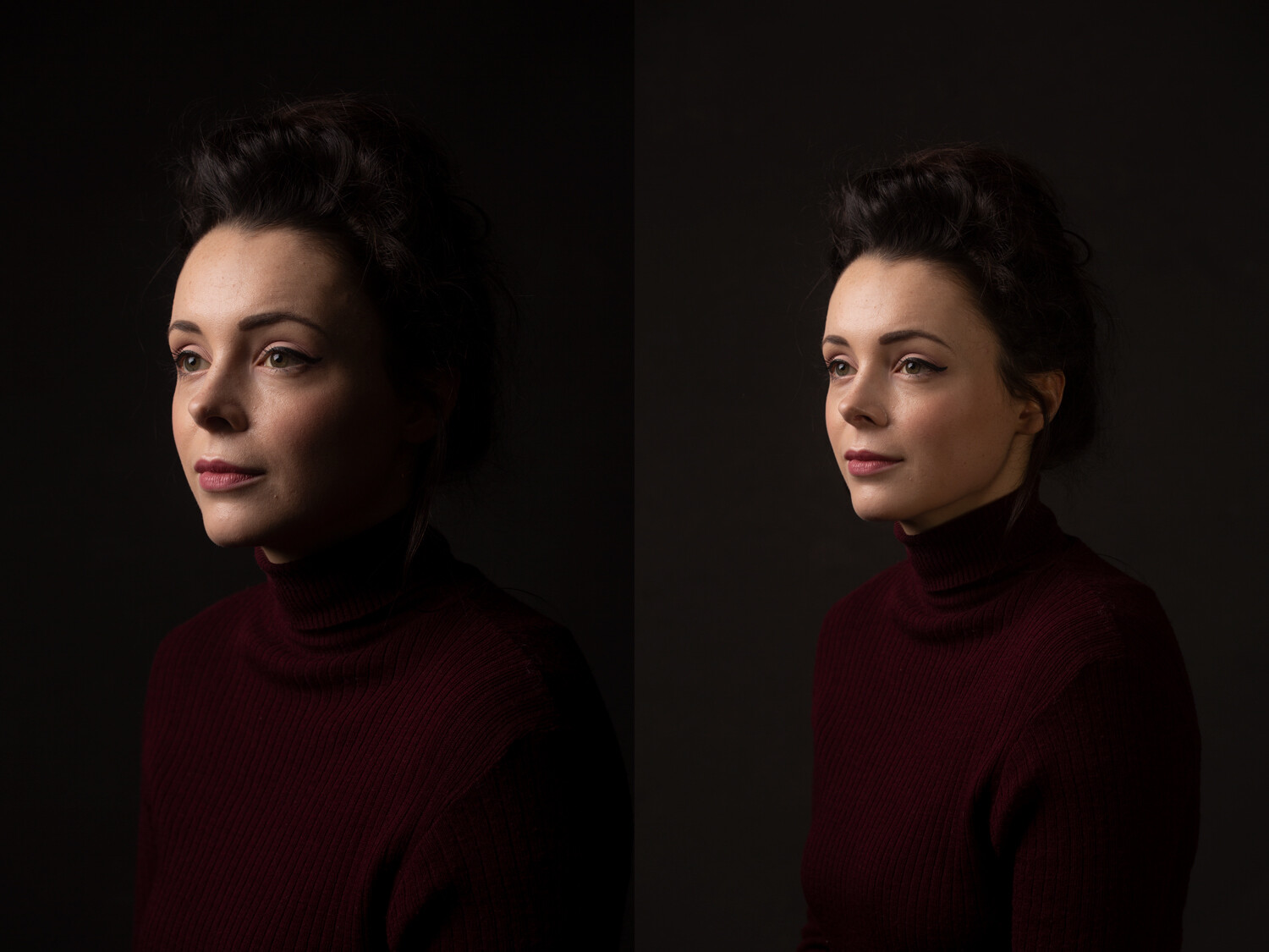 » Eye 4 Photography headshot with and without fill light