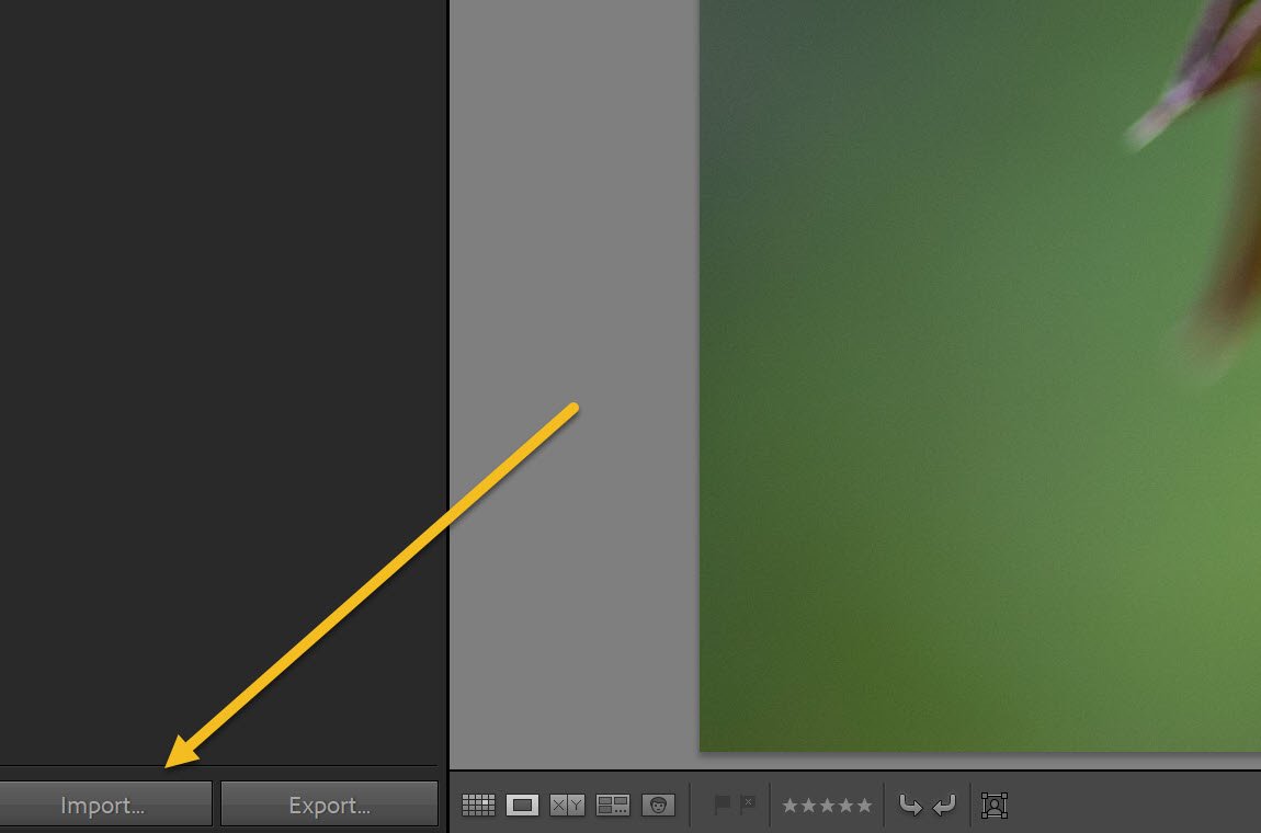 » Eye 4 Photography tapping the Import button